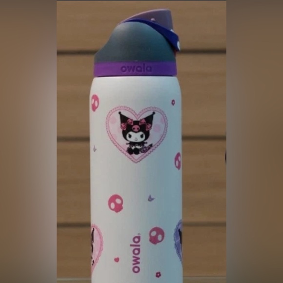 Owala kuromi 32oz free sip Cute Purple White Water Bottle gym fitness leak proof - Picture 3 of 3